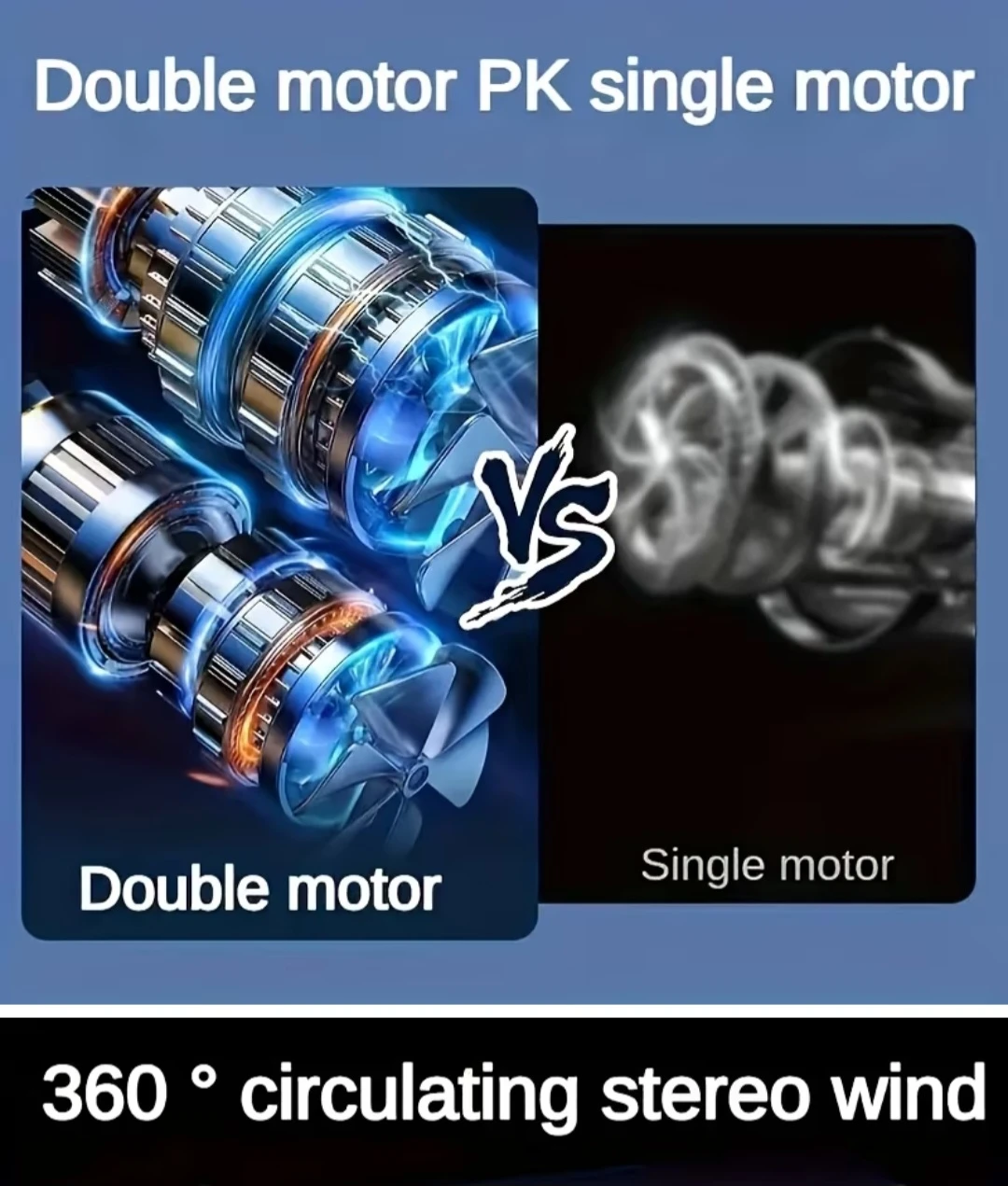 Portable Desktop Fan - Blue - photo 4