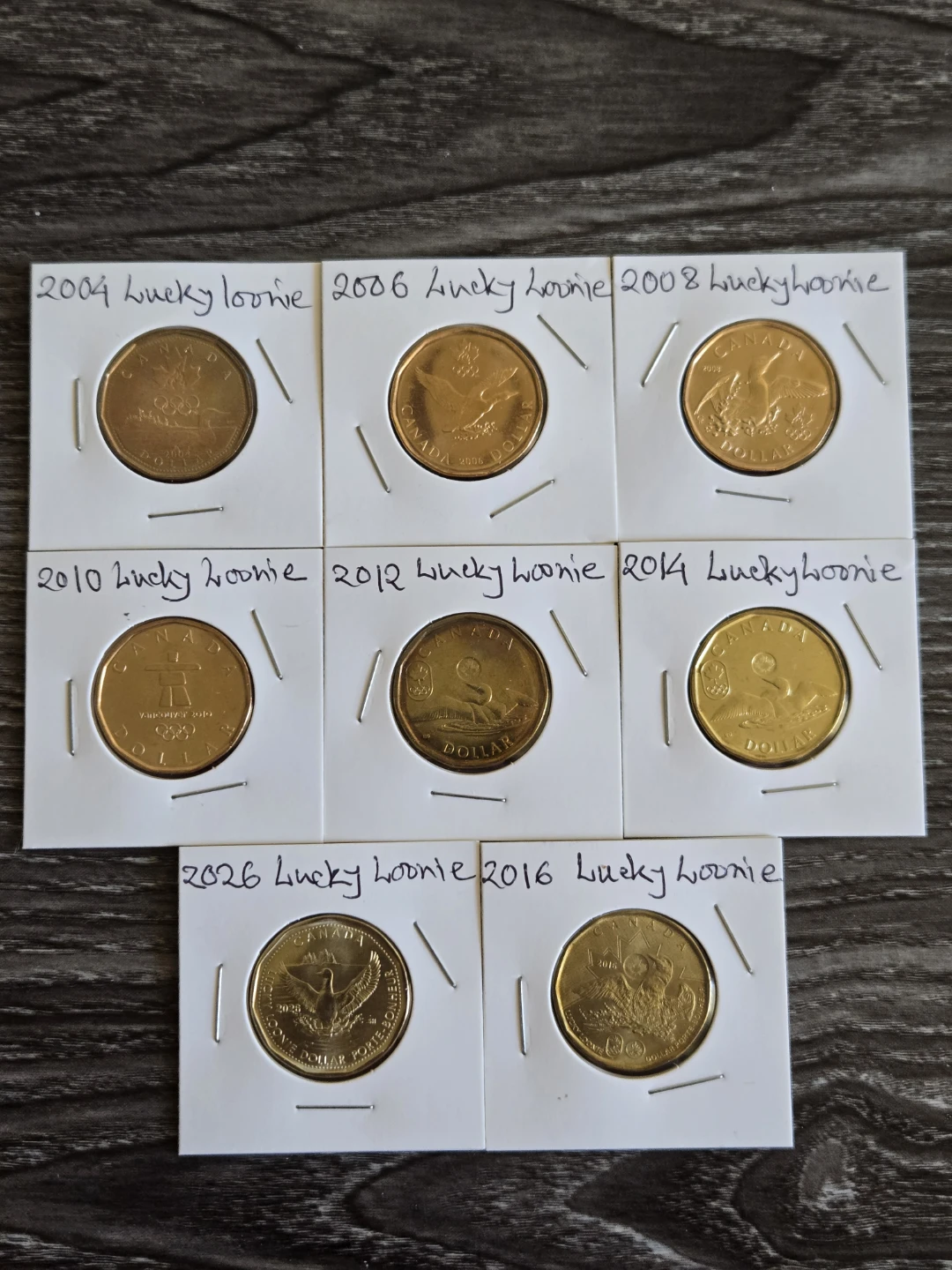 Set of 2004 - 2026 Olympic lucky Loonies. - photo 2