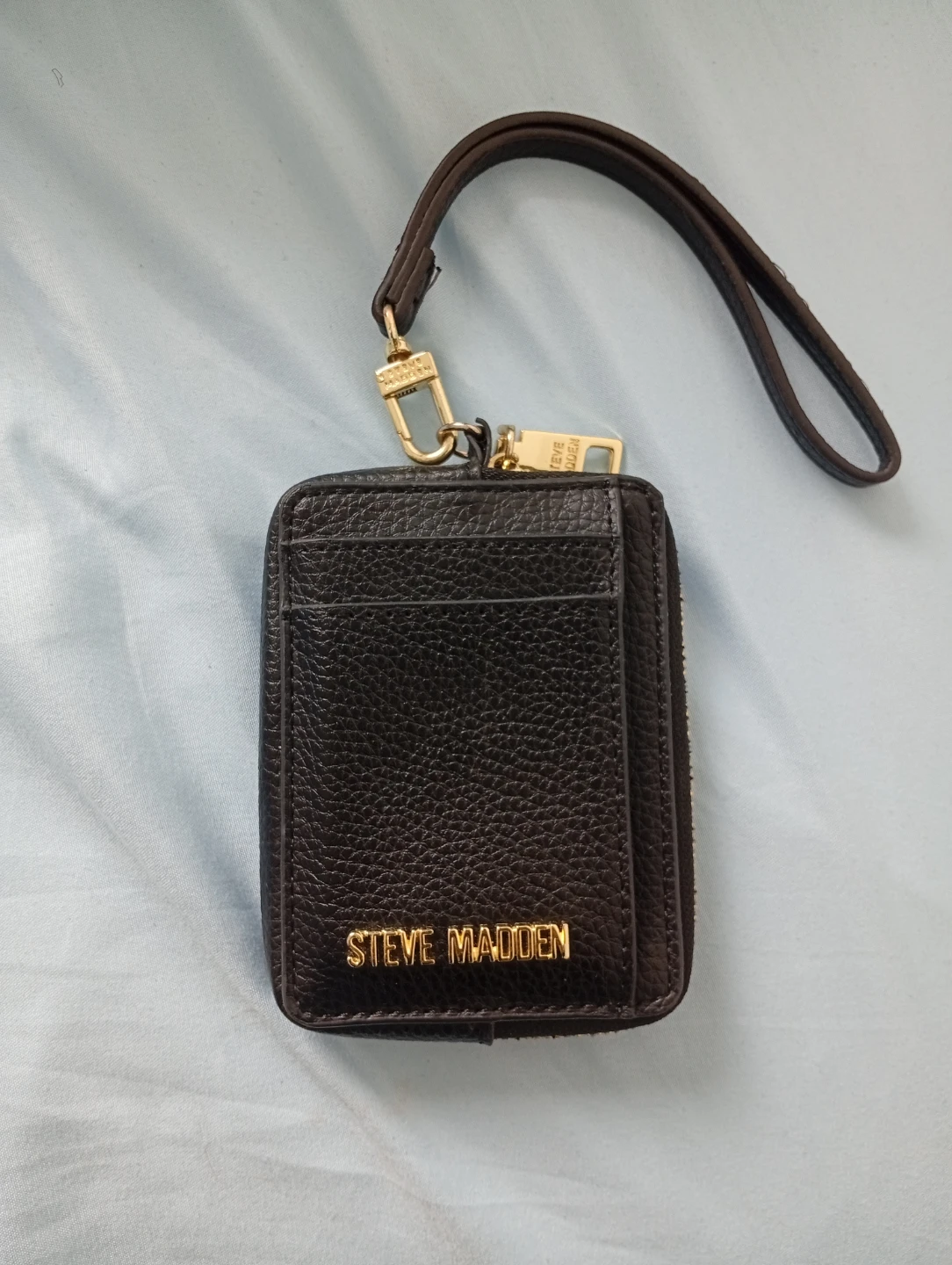 Steve Madden / Black Card Holder with wrist strap