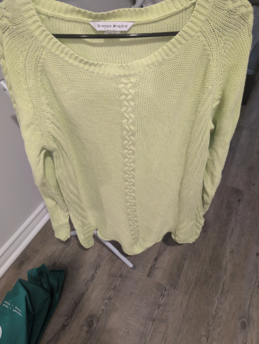 Bianca Nygård Pale Yellow Cable Knit Sweater