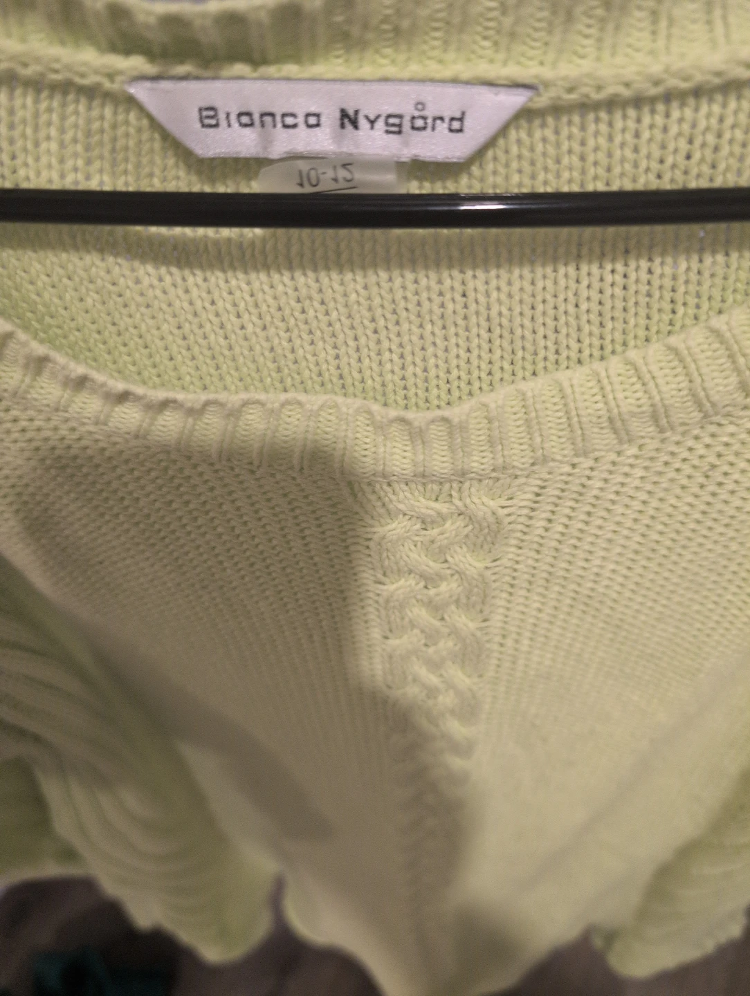 Bianca Nygård Pale Yellow Cable Knit Sweater - photo 2