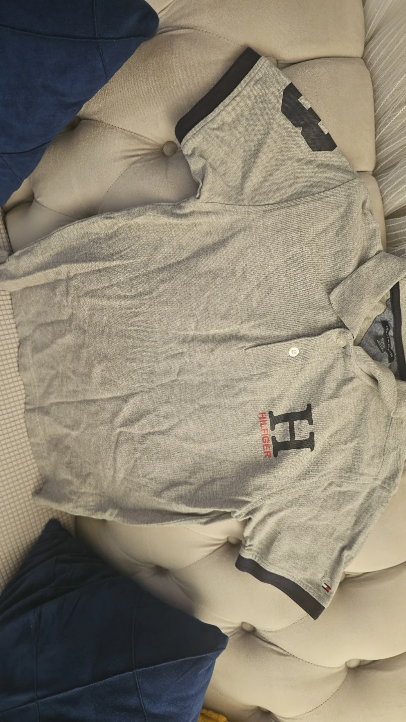 Tommy Hilfiger Grey Polo Shirt - Size M/M (12/14) - photo 5