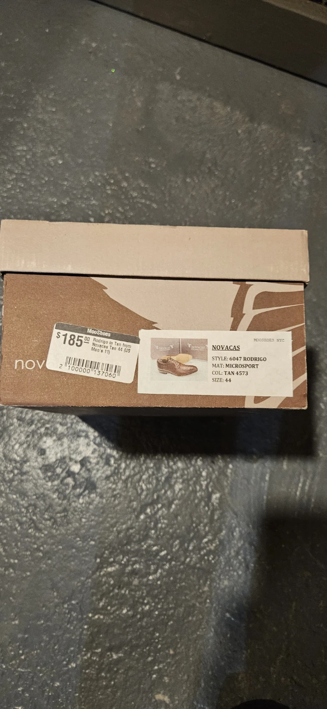 NOVACAS Rodrigo Brogues - Men's Size 44 - Tan