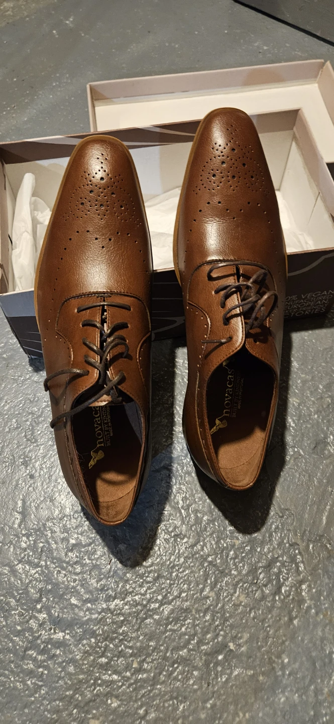 NOVACAS Rodrigo Brogues - Men's Size 44 - Tan - photo 2