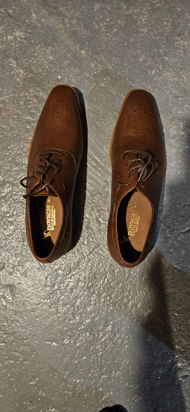 NOVACAS Rodrigo Brogues - Men's Size 44 - Tan - photo 3