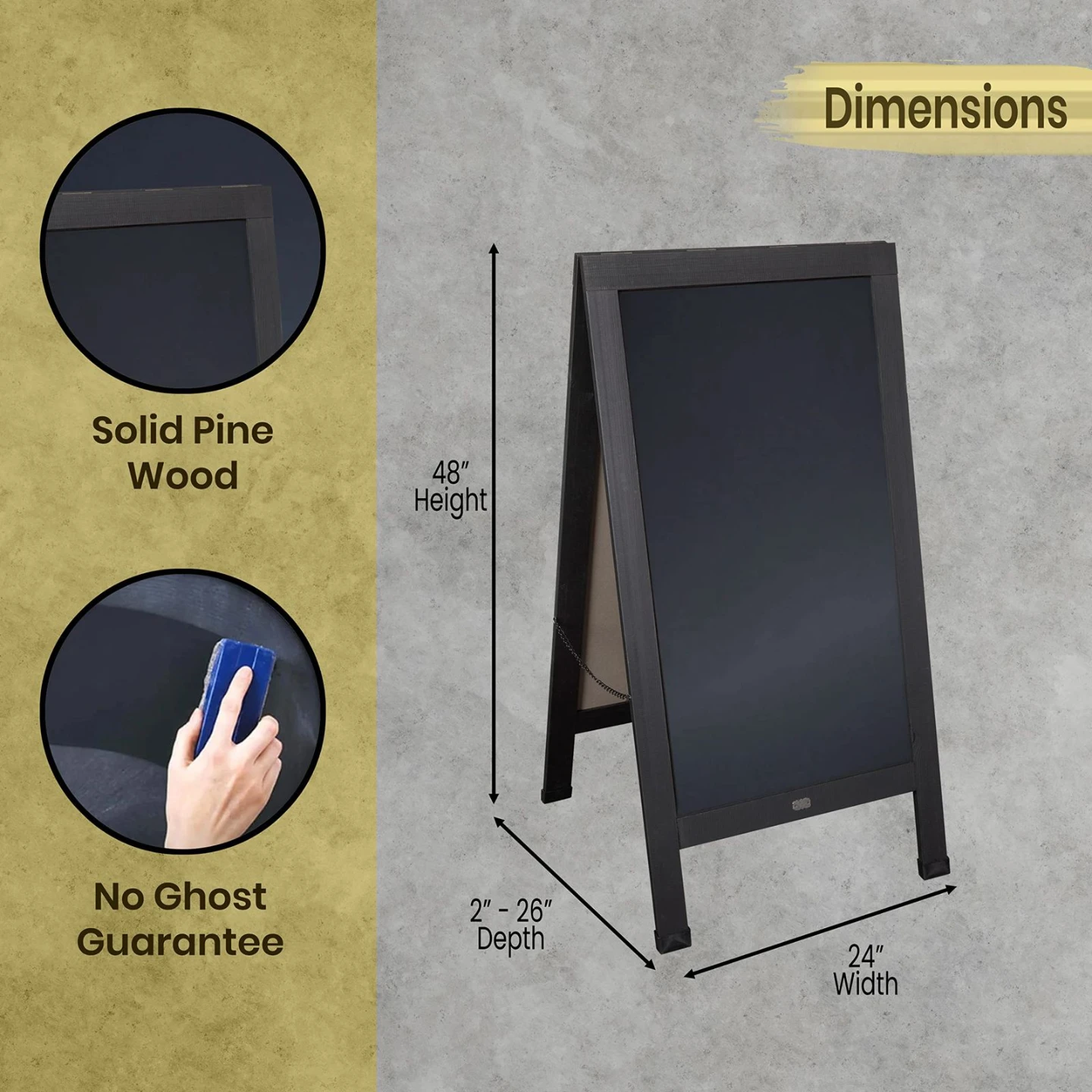 BETTER OFFICE PRODUCTS Standing Wooden A-Frame - photo 5