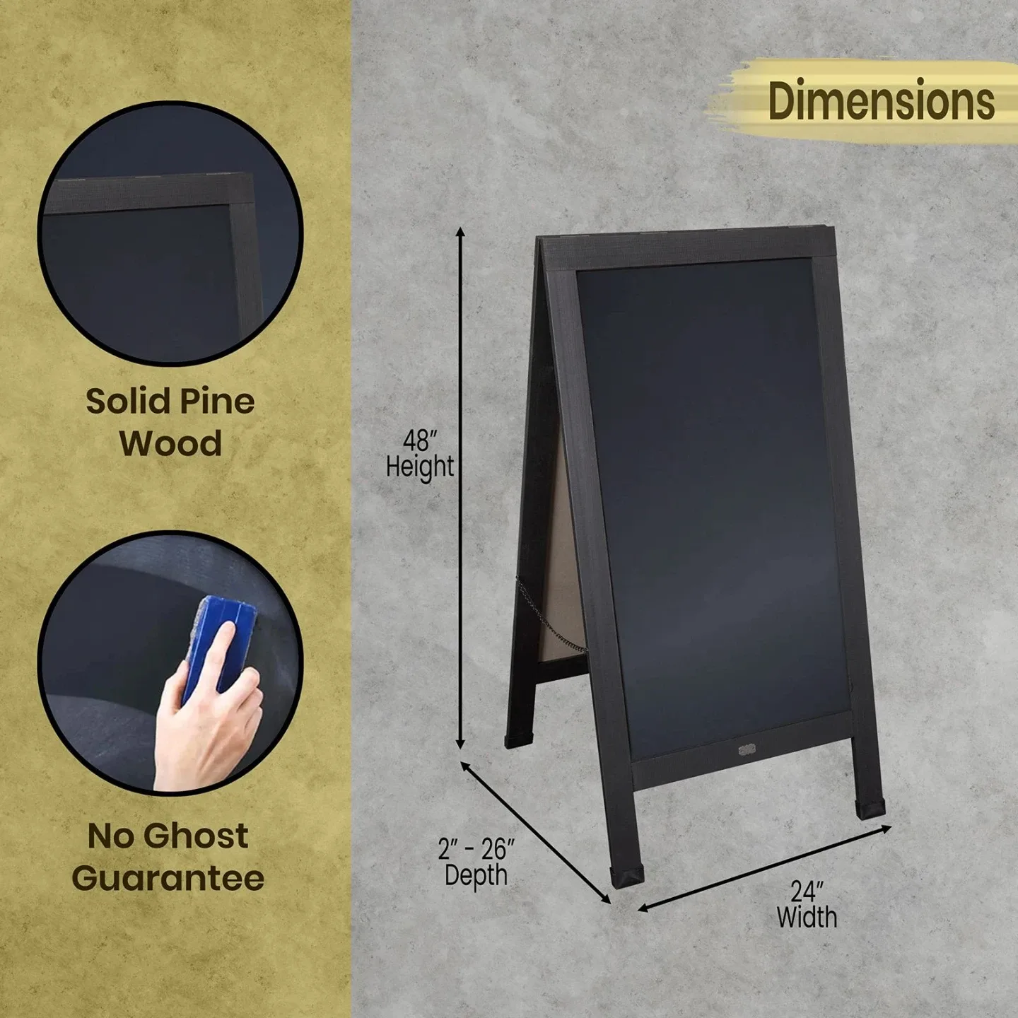 BETTER OFFICE PRODUCTS Standing Wooden A-Frame - photo 5
