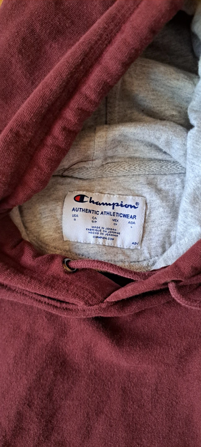Champion Authentic Athleticwear Hoodie Burgundy Size S
