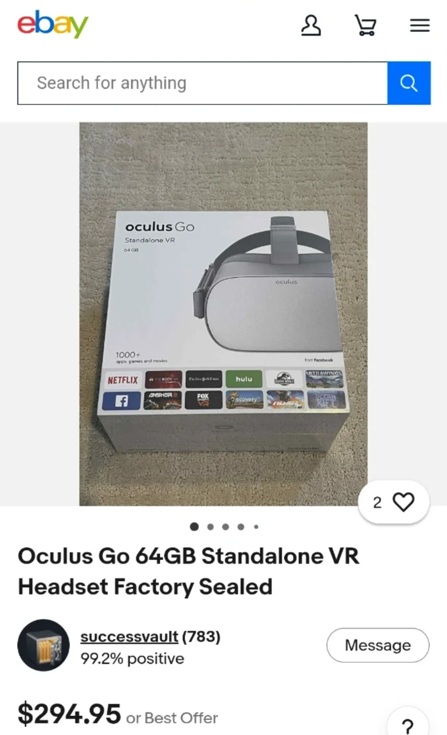 Oculus Go 64GB Standalone VR Headset Factory Sealed - photo 5