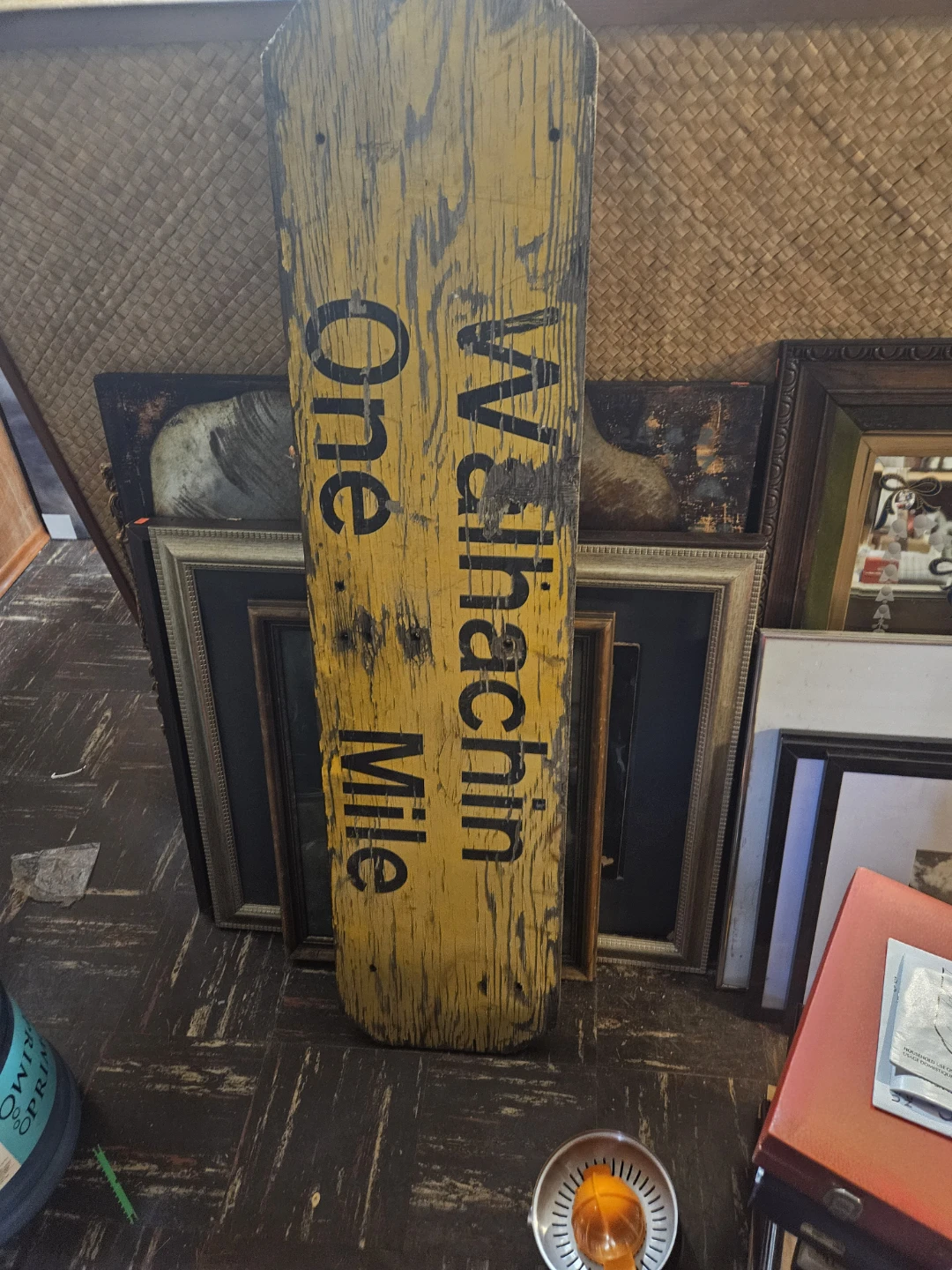 Walhachin One Mile Wooden Sign - photo 2