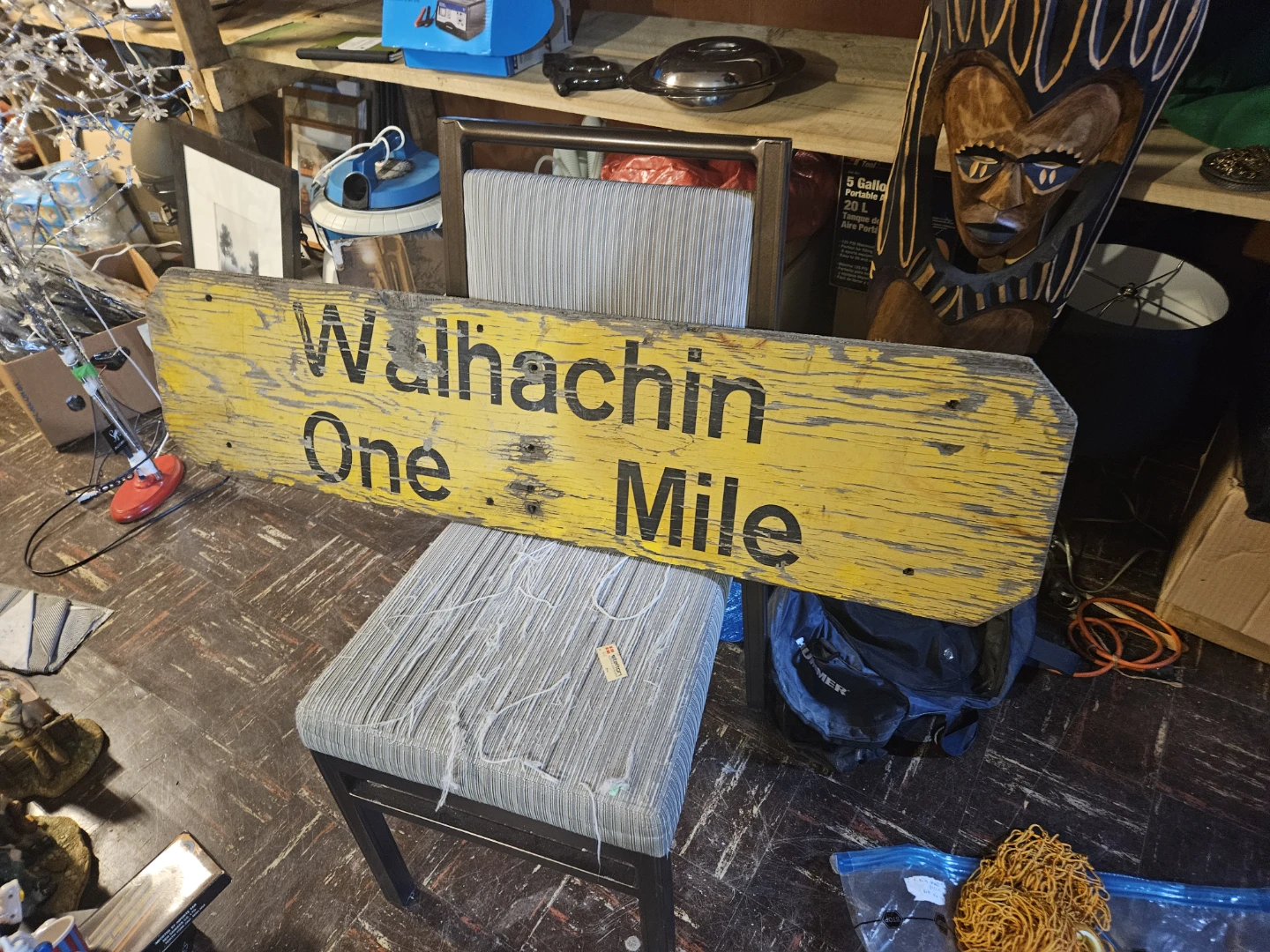 Walhachin One Mile Wooden Sign - photo 3
