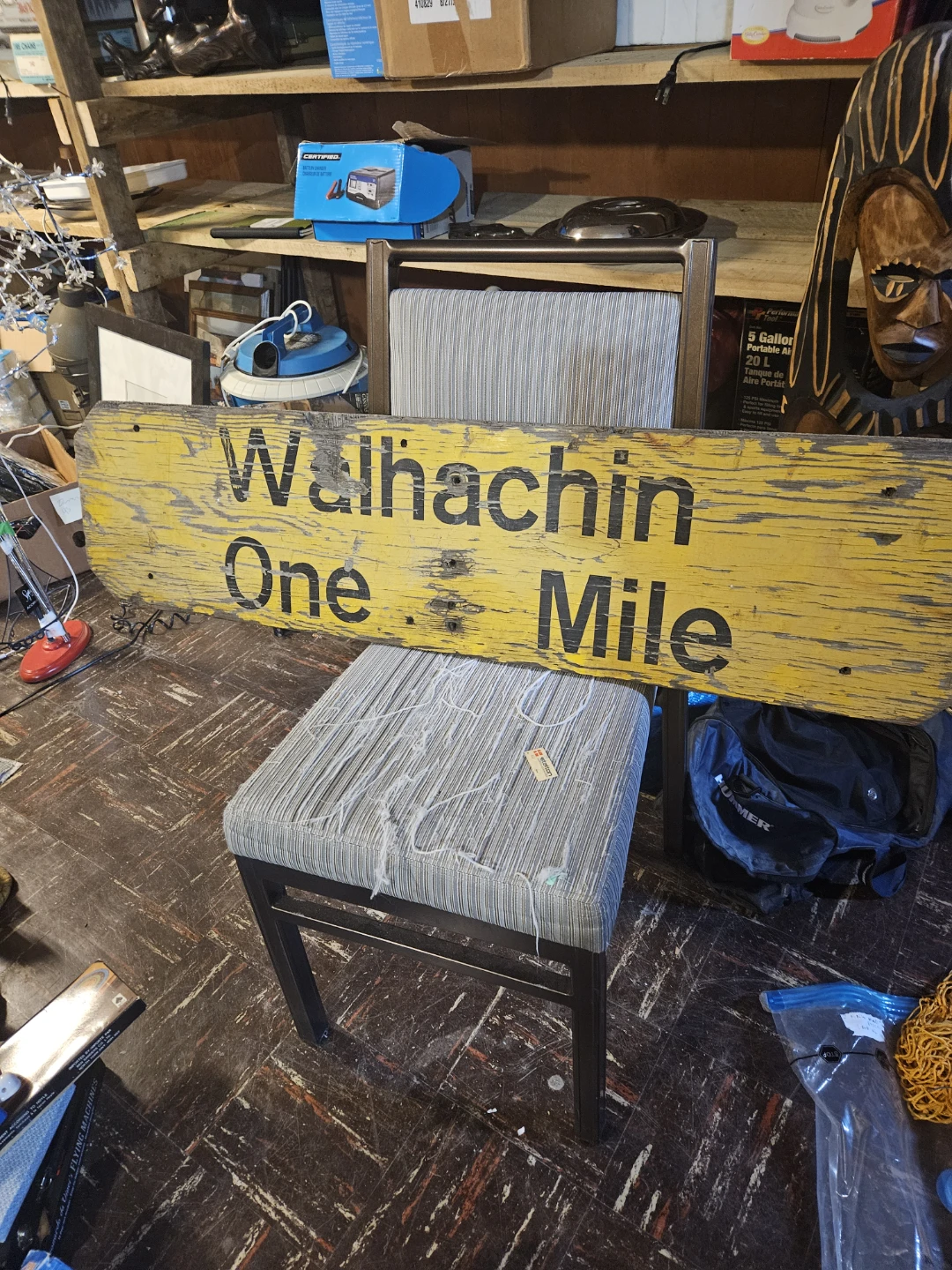 Walhachin One Mile Wooden Sign - photo 4