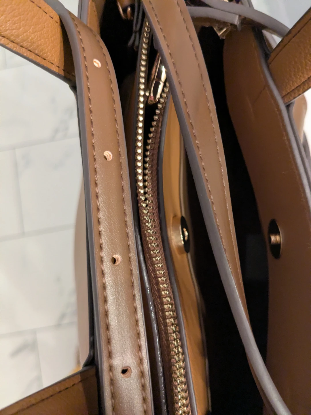 Brown Leather Aldo Top Handle Handbag - photo 3