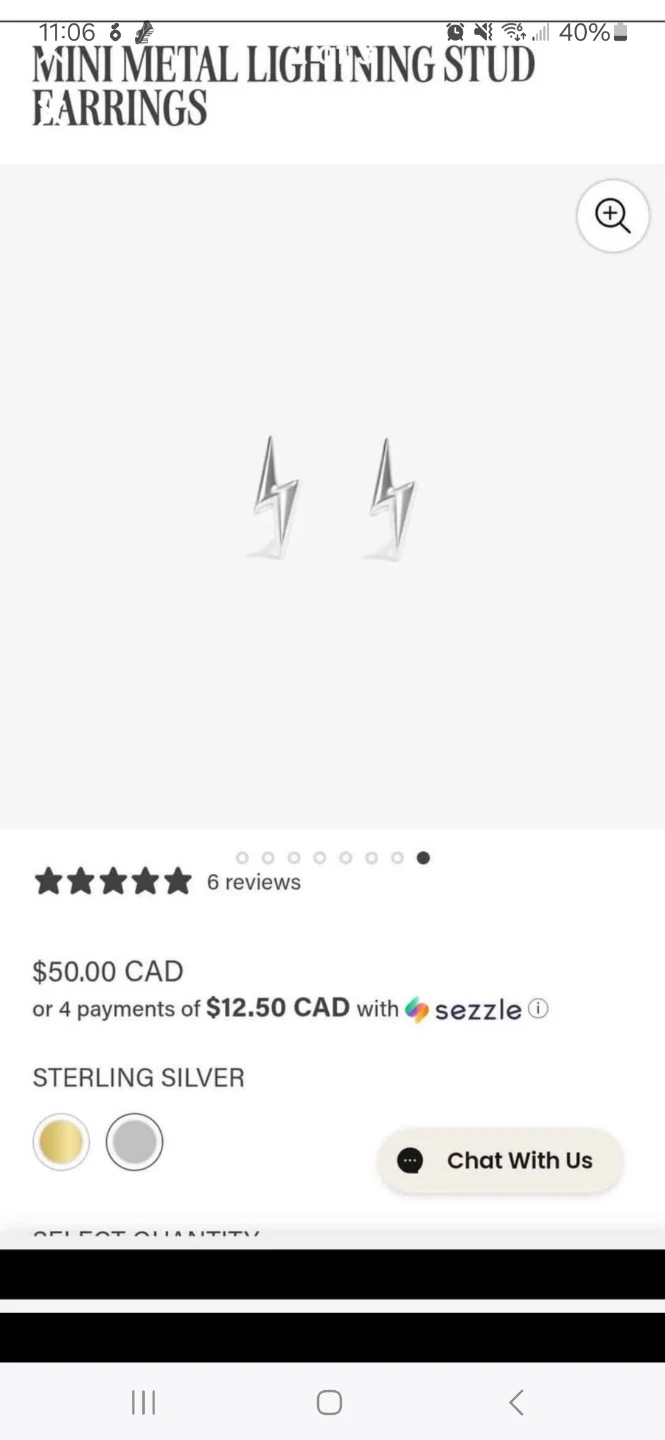 Hillberg&Berk Gold/ Silver Ball, Lightening Stud Earrings - photo 4