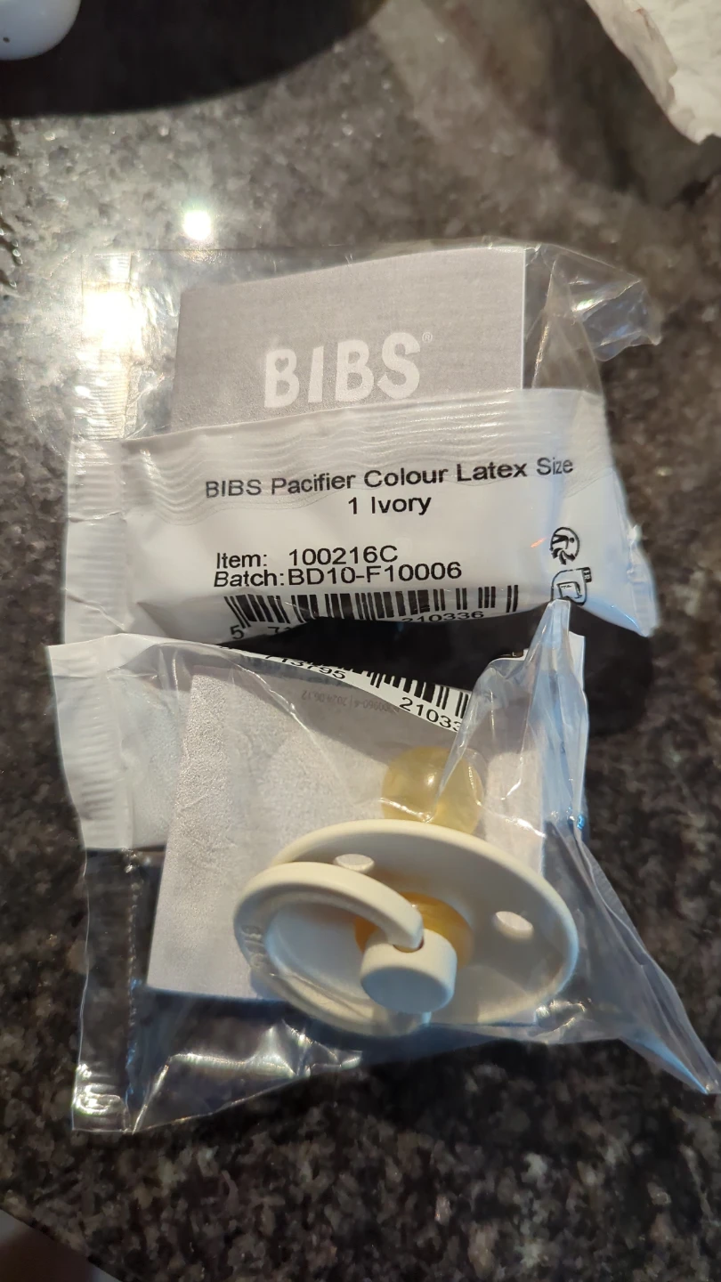 BIBS Pacifier Colour Latex Size 1 Ivory