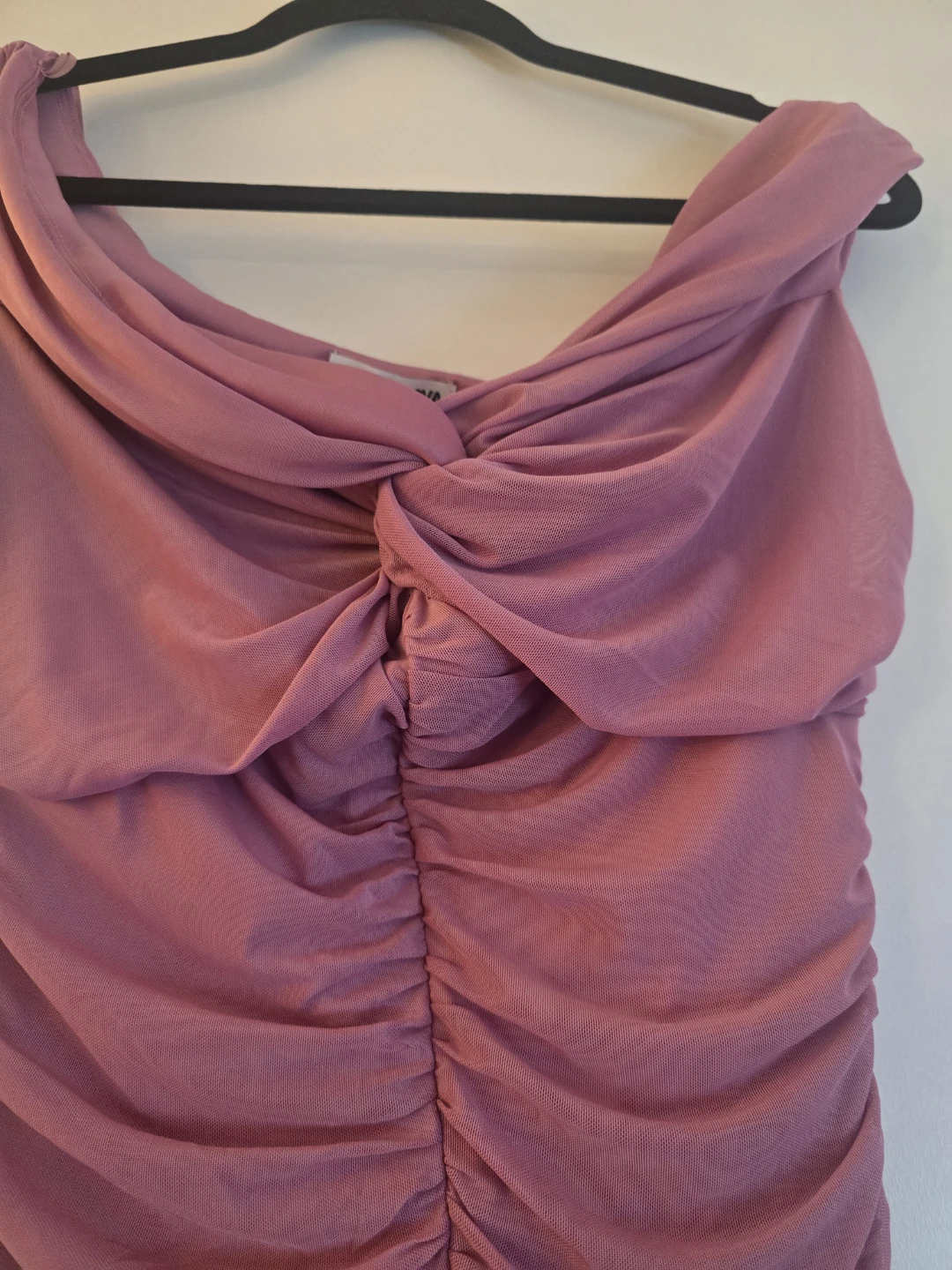 Fashion Nova Pink Ruched Off-the-Shoulder Maxi Dress - photo 3
