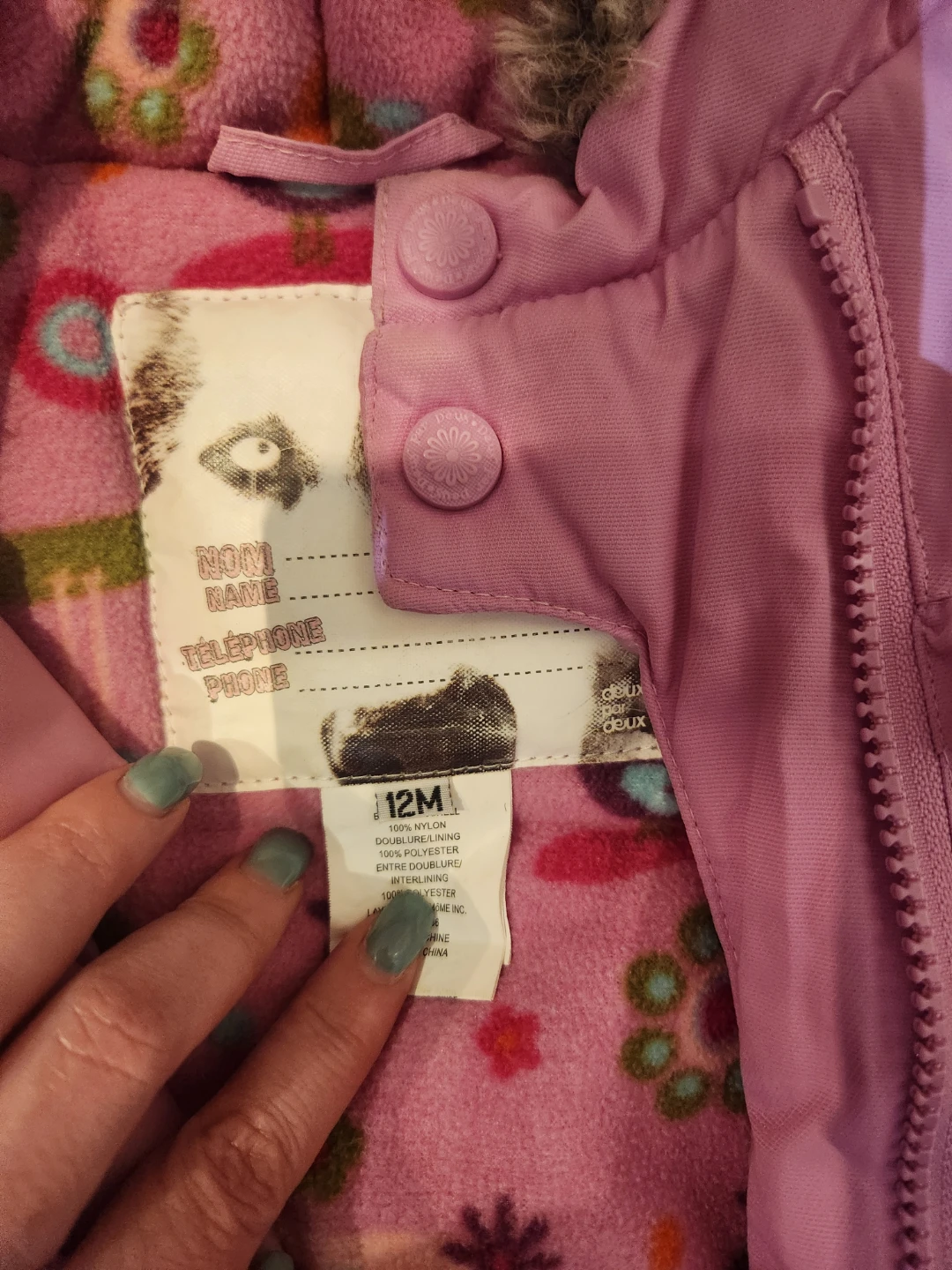 Deux Par Deux Pink Snowsuit - Size 12M - photo 2