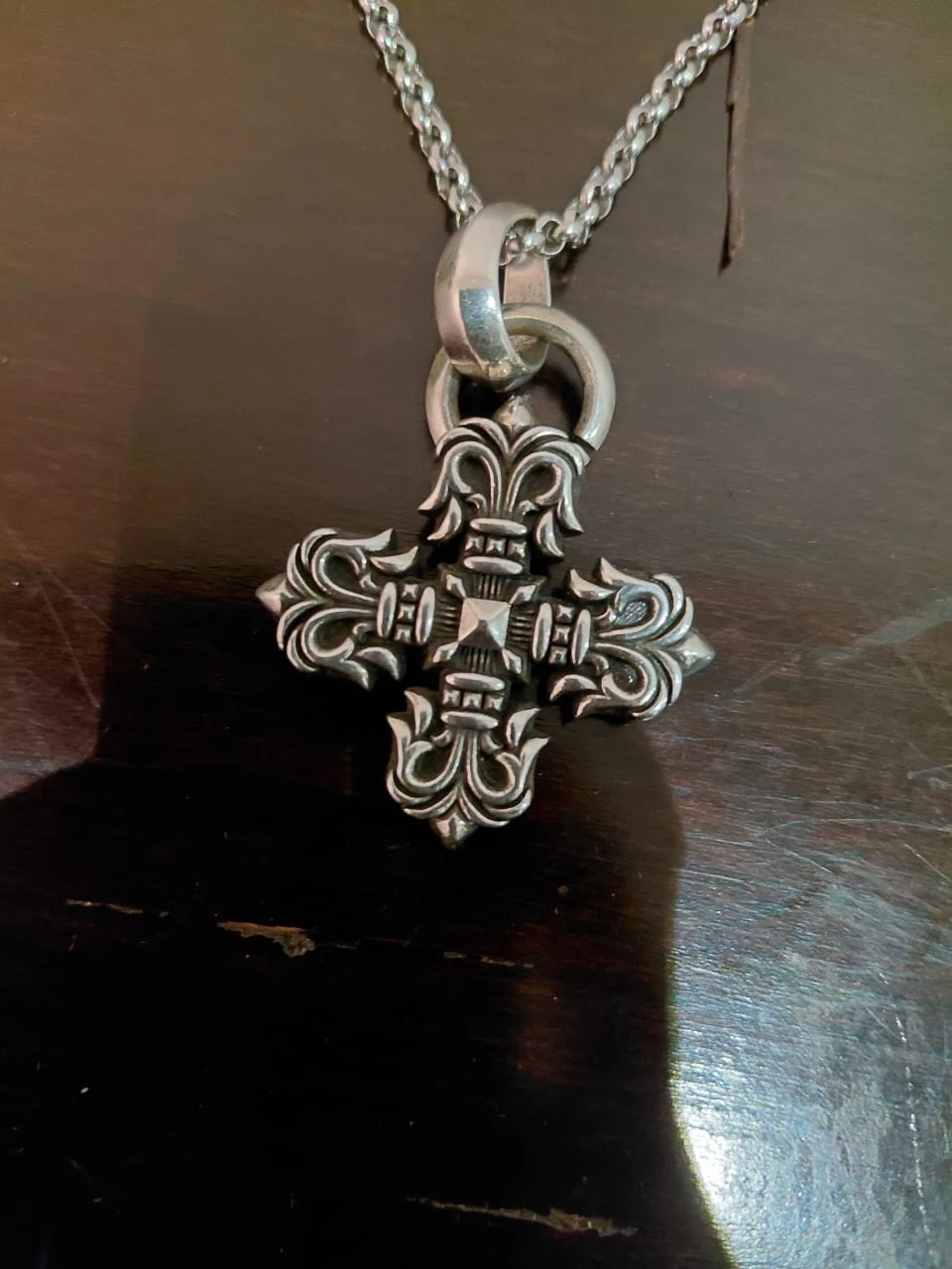 Chrome Hearts Sterling Silver Pendant Necklace