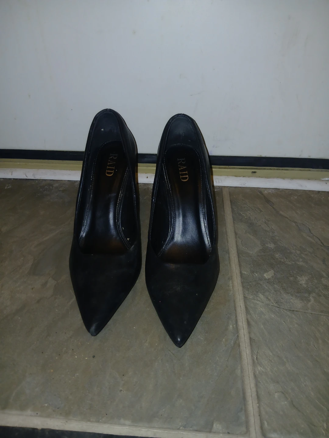 RAID Black High Heel Pointed Toe Pumps