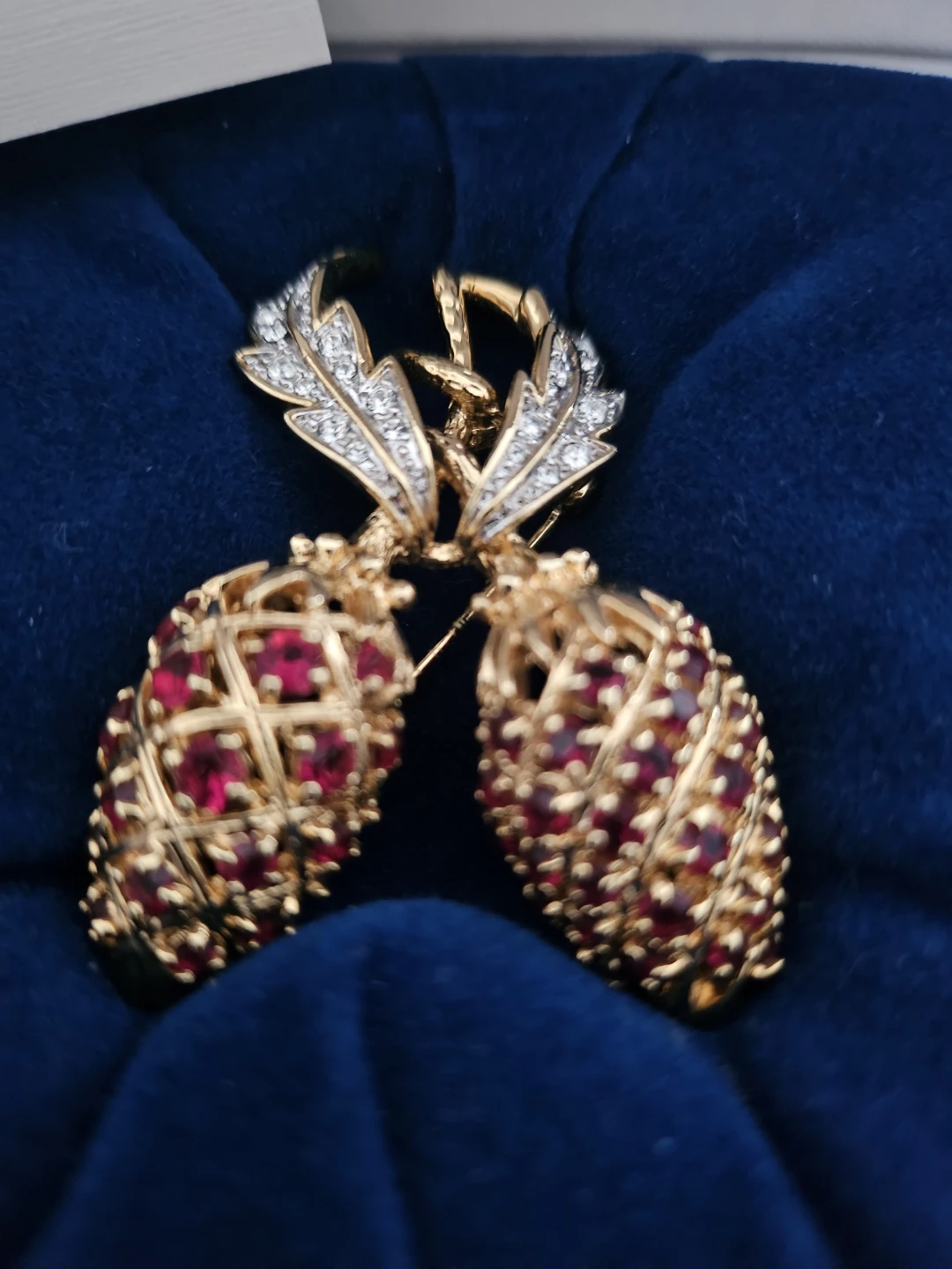 Camrose & Kross Gold Berry Brooch with  coa and original box.