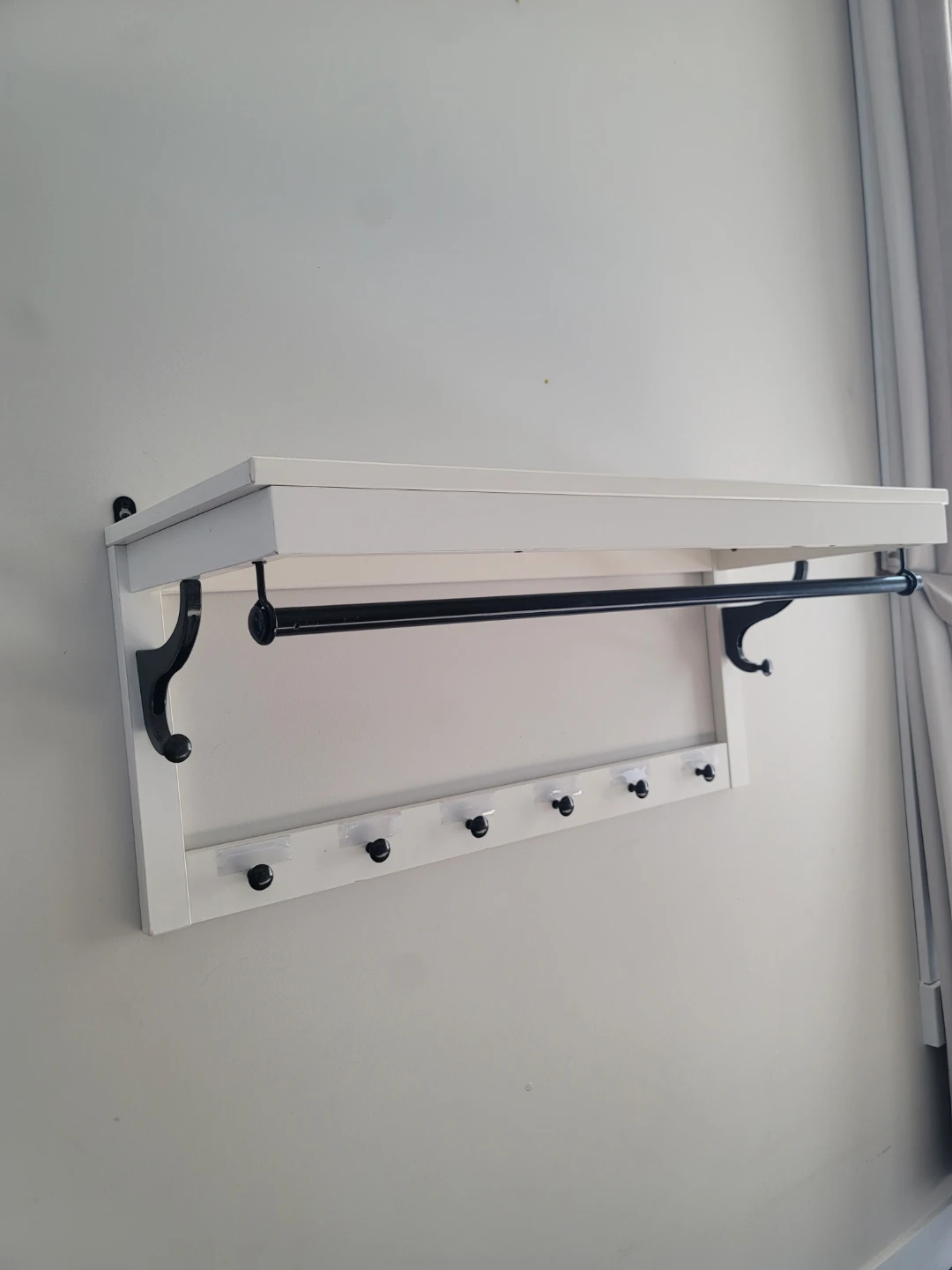 wall-mounted coat rack with shelf ikea - photo 3
