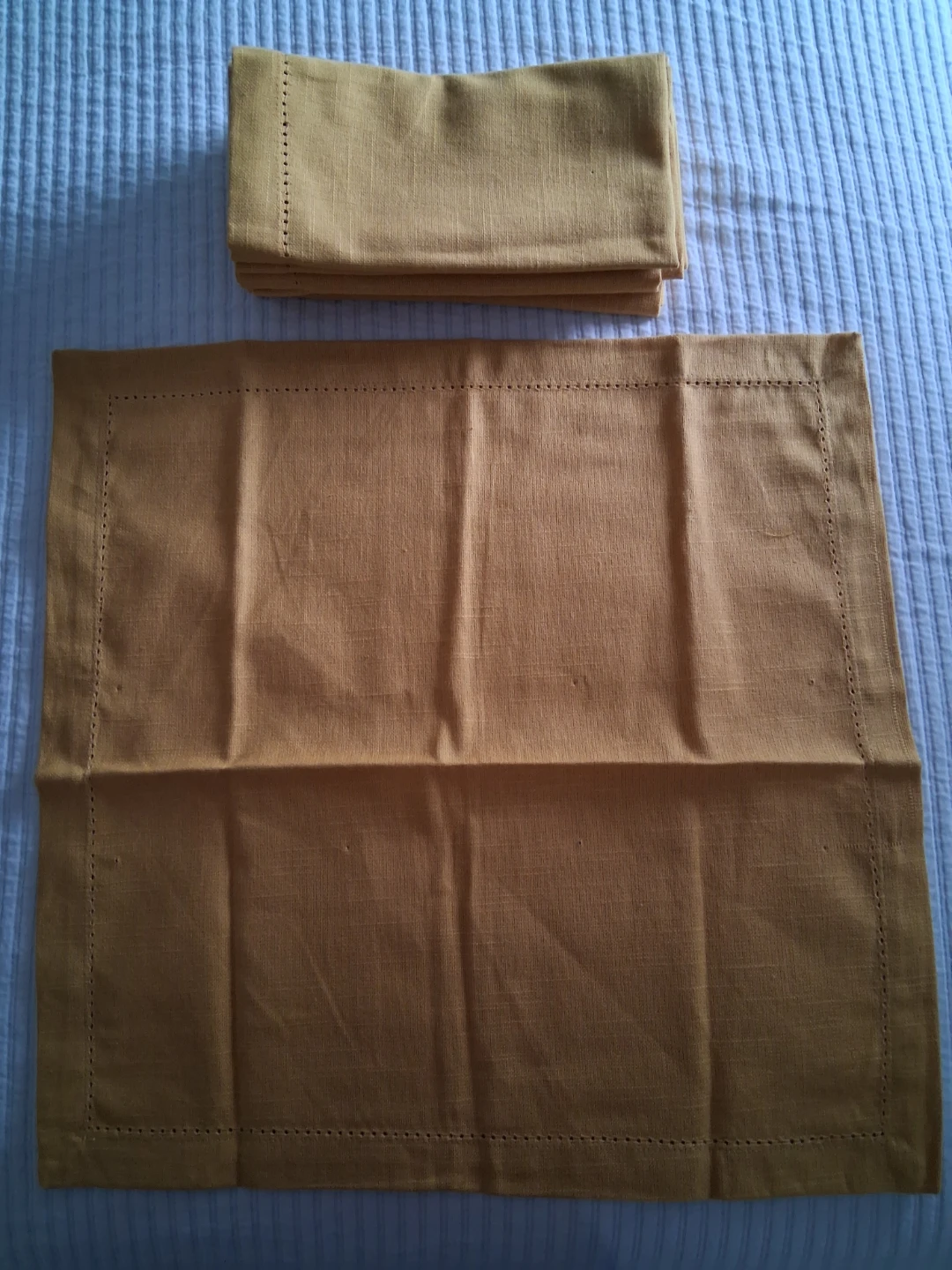 Orange-Brown Linen Napkins Set - photo 3