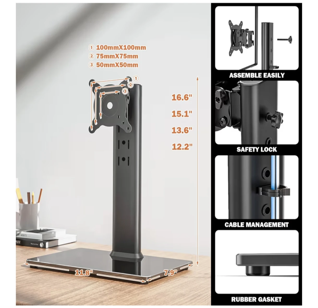 Computer Monitor Desk Stand Mount for 13" to 32" Screen - photo 4