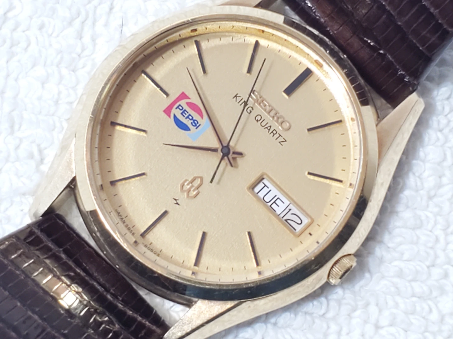 Seiko King Quartz Men's Vintage Watch Day Date G CAP GOLD - photo 2