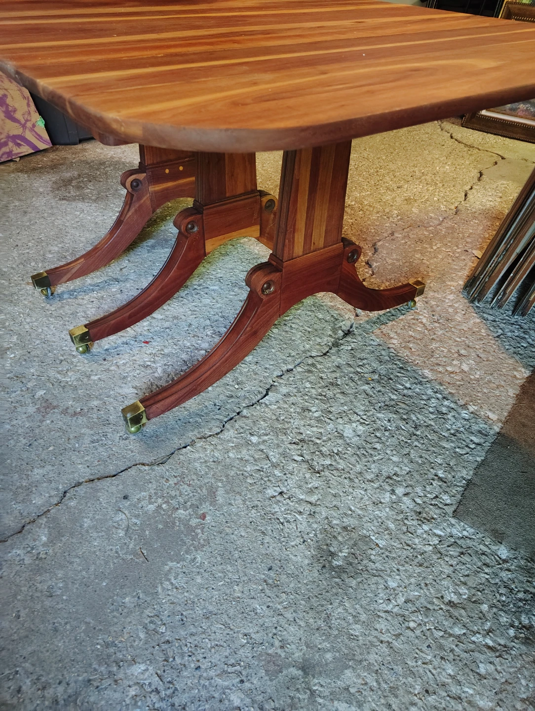 Restored Wooden Drop Leaf Dining Table Antique - photo 3