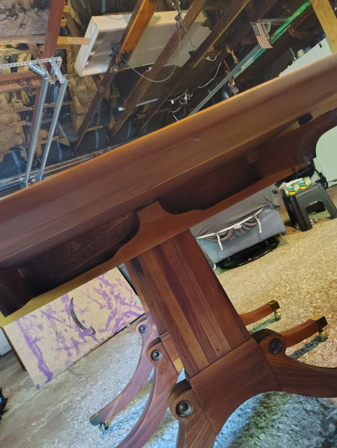 Restored Wooden Drop Leaf Dining Table Antique - photo 4