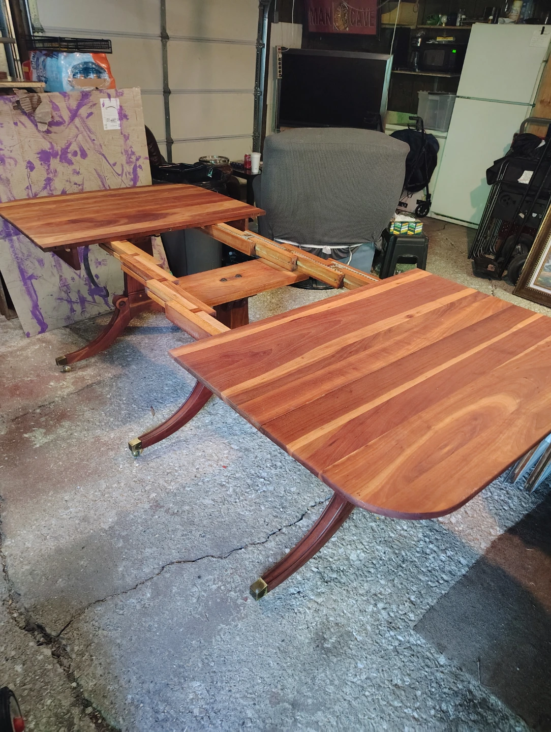 Restored Wooden Drop Leaf Dining Table Antique - photo 5