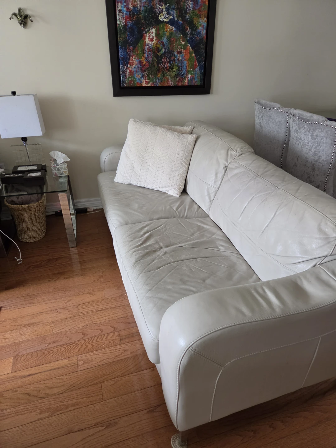 White Leather Sofa