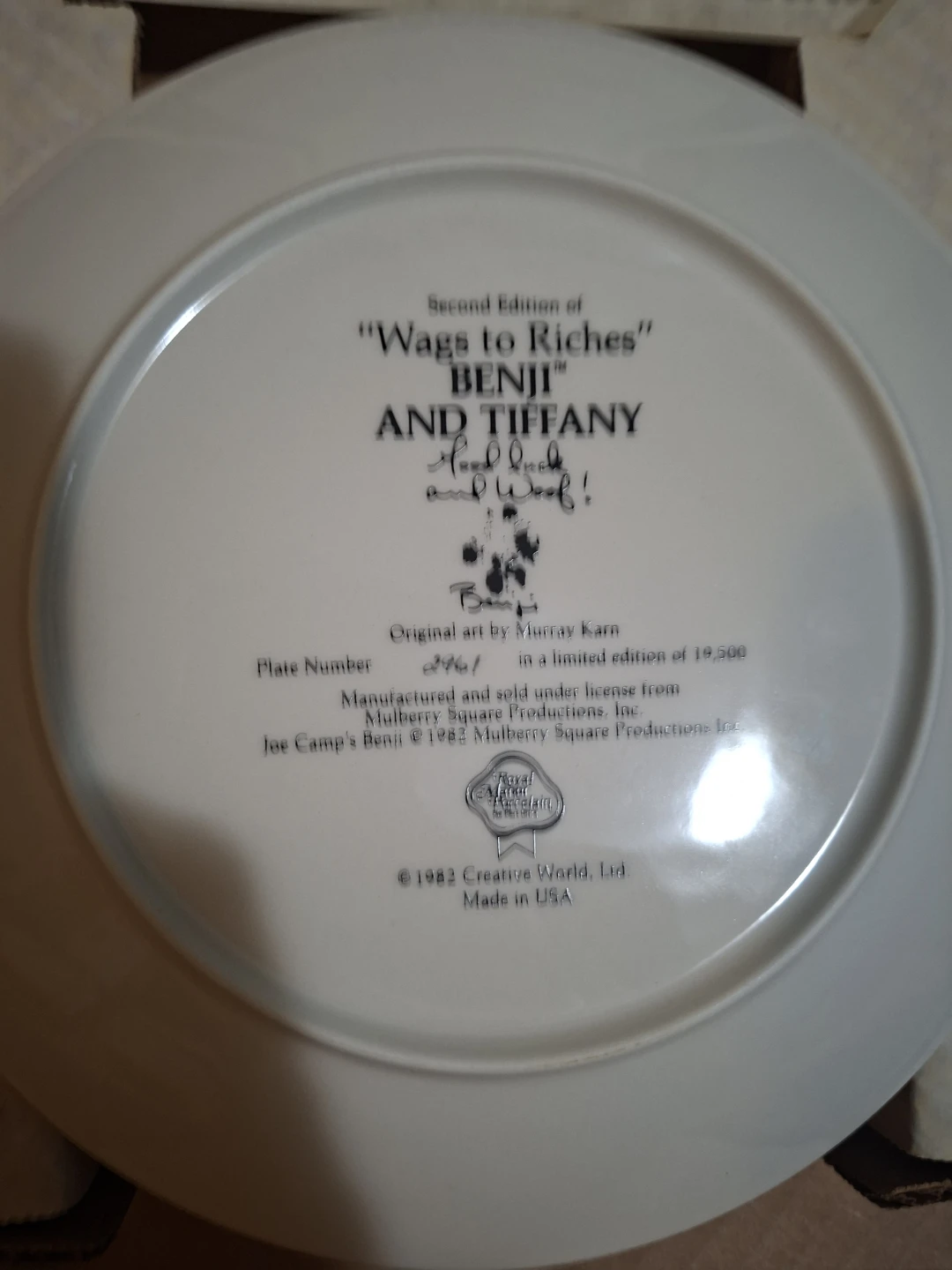 Wags to Riches Benji and Tiffany Decorative Plate by Murray Karn - photo 2