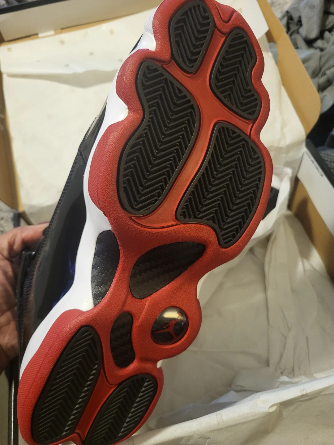 Jordan 6 Rings Shoes Black/Varsity Red-White Size 10 - photo 3