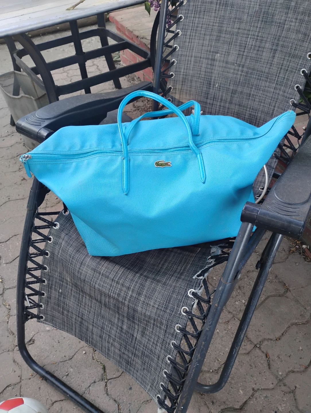 Lacoste Blue Duffle Bag
