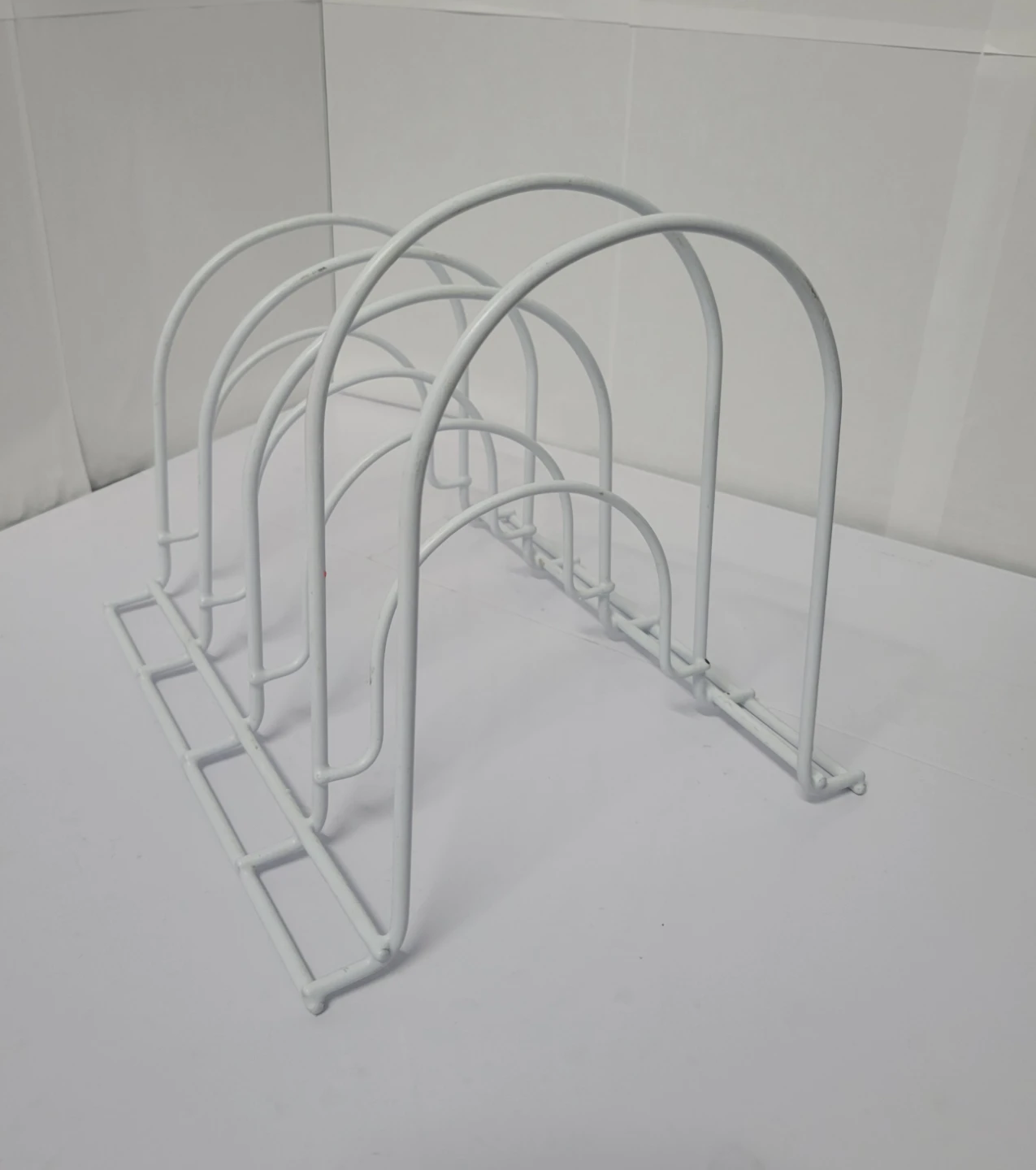 White Metal Organizer Rack for Lids or Cutting boards - photo 2