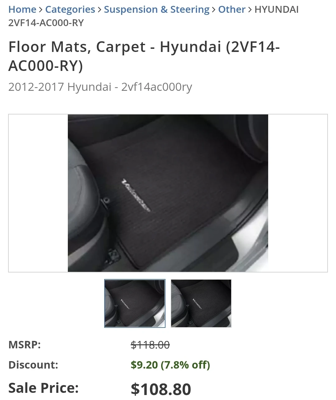 Brand New Hyundai Summer Mats - photo 3