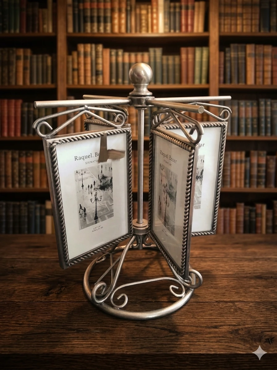 NIB Raquel Breane Metal Photo Carousel