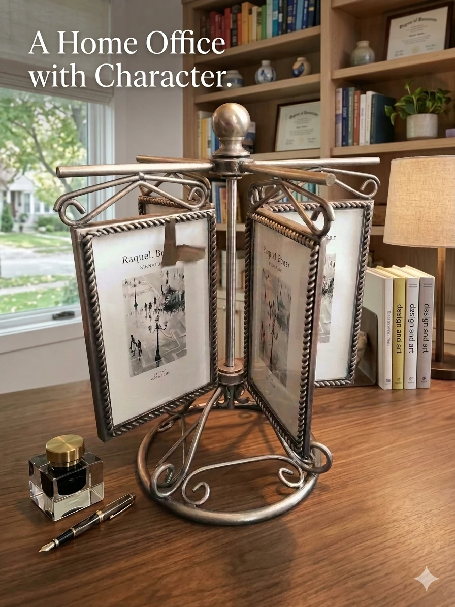 NIB Raquel Breane Metal Photo Carousel - photo 2