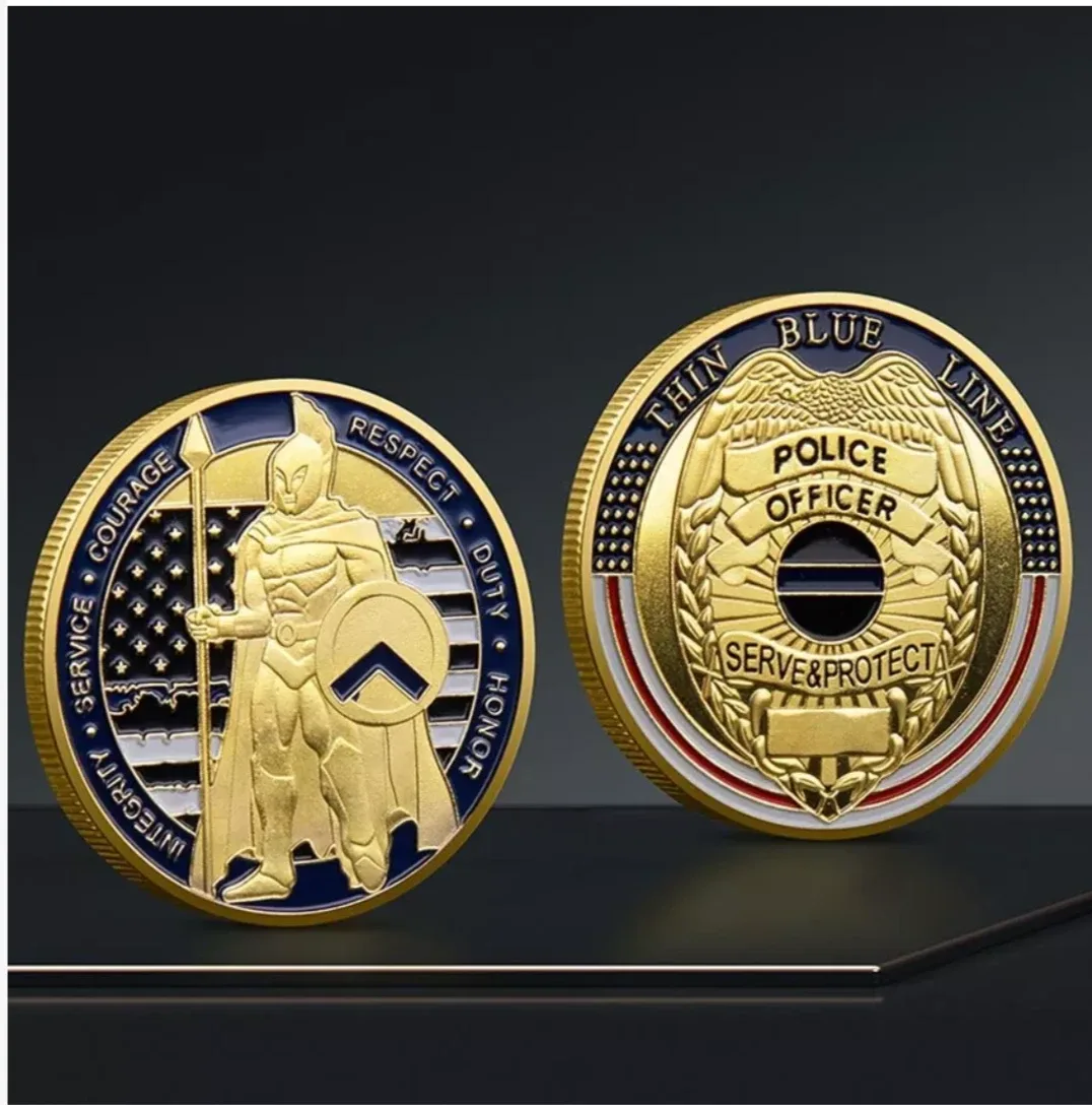 Police Officer "Thin Blue Line" Challenge Coin