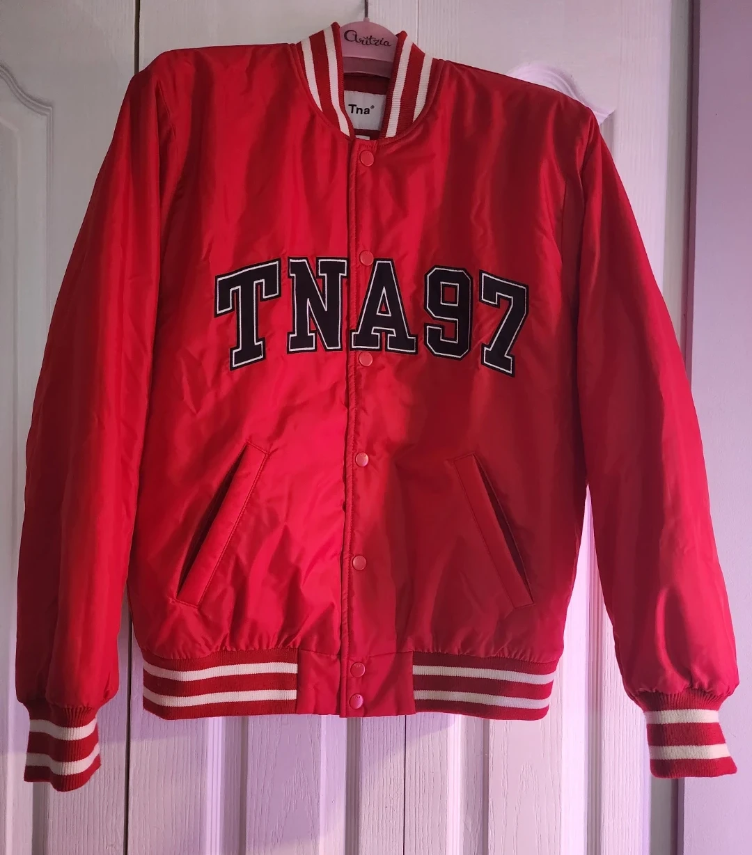 Tna Red Varsity Jacket Small