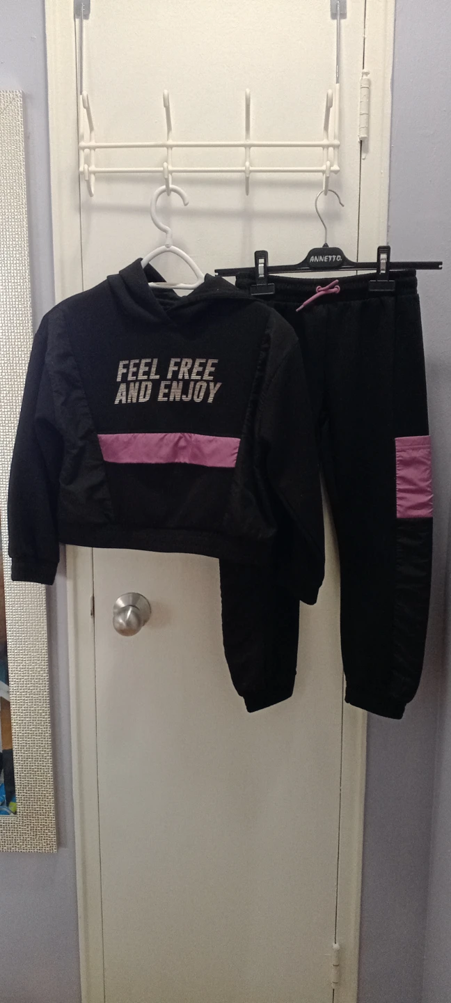 ZARA Black Hoodie and Pants Set - Size 11-12