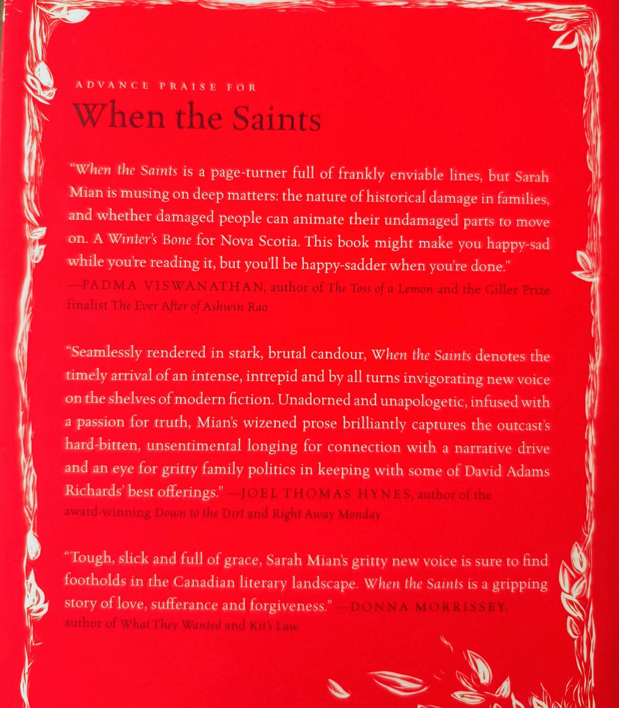 "When the Saints" Signed 1st edition Novel by Sarah Mian - photo 2