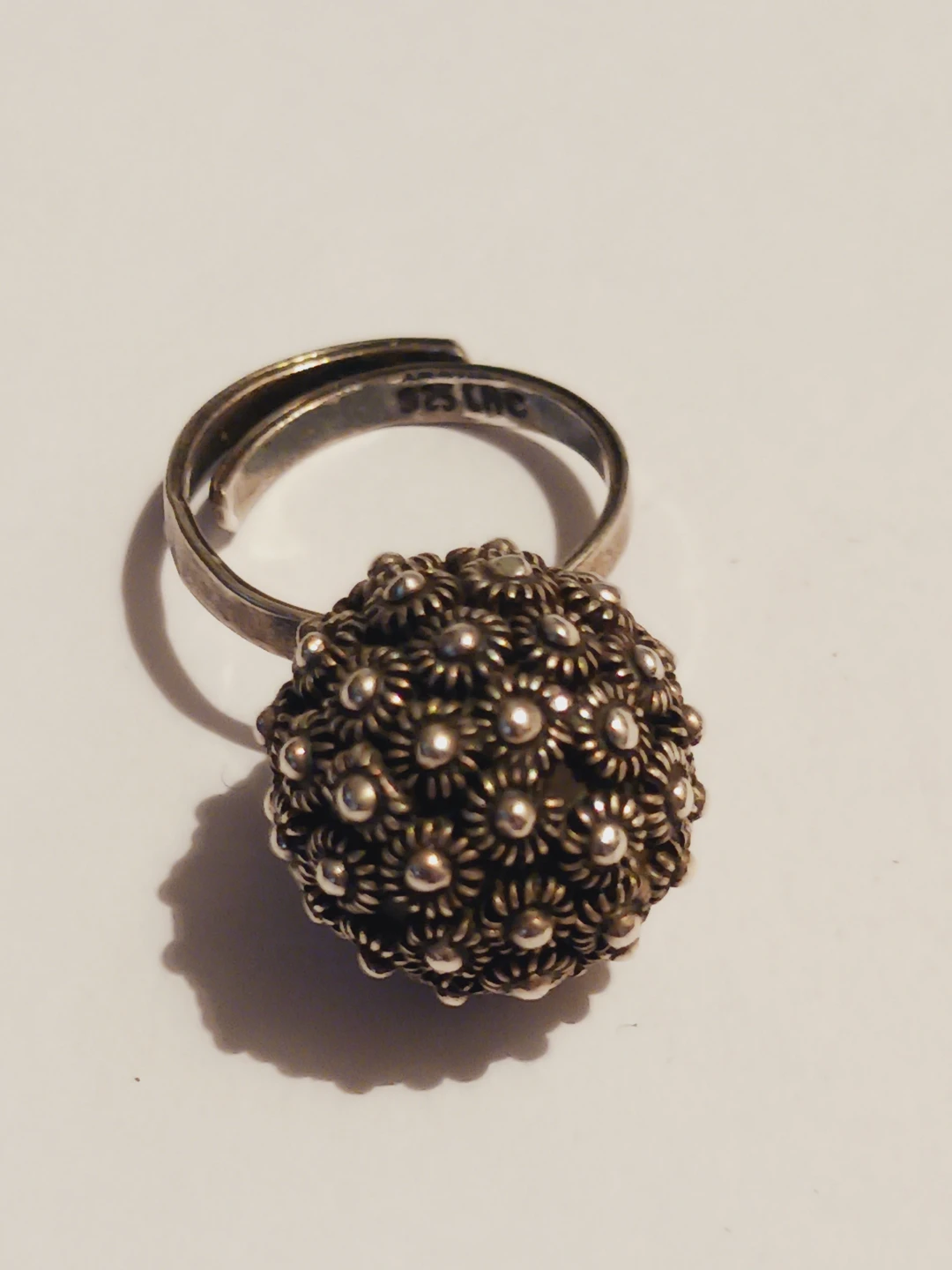 Taxco Mexico Sterling Silver 925 Filigree Ball Ring.7. - photo 2