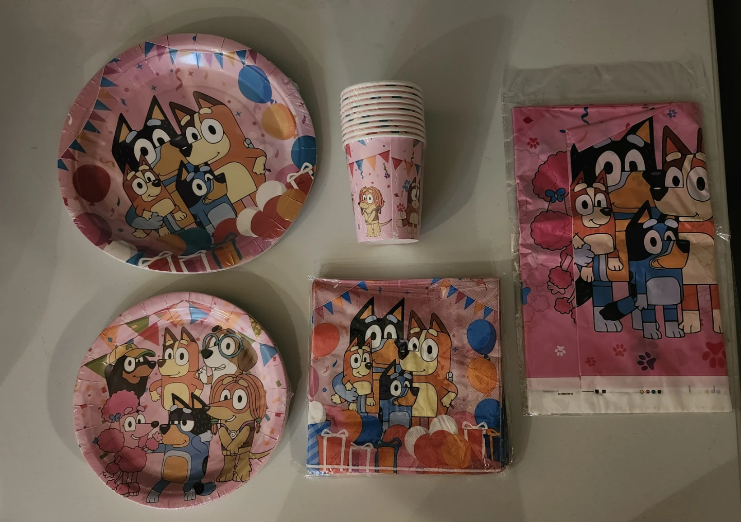Bluey Themed Party Supplies Plates Cups Napkins Tablecover