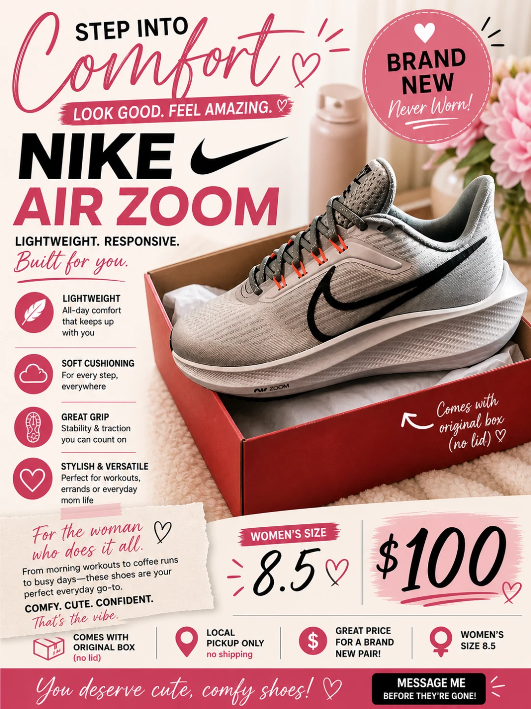 Nike Air Zoom Women's Running Shoes Size 8.5