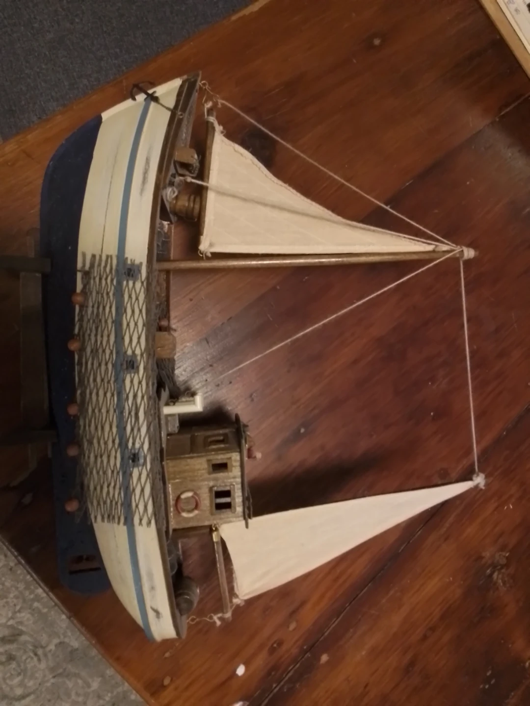 Wooden Sailboat Model