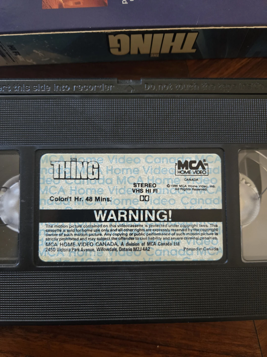The Thing VHS - photo 3