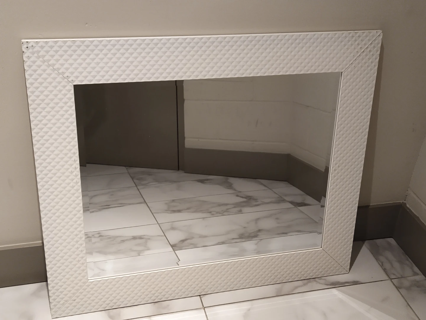 White Framed Mirror