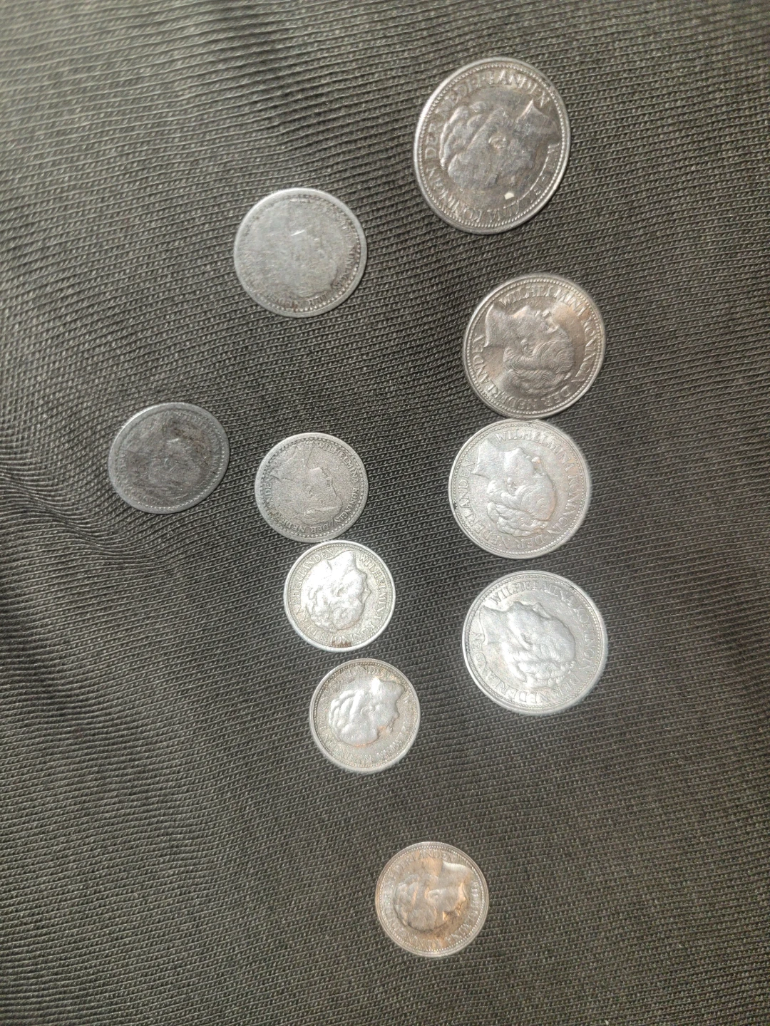 Silver Netherlands cents from 1940s
